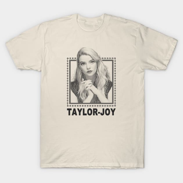 Anya Taylor Joy Vintage Retro Black Style T-Shirt by Iip Ratmono